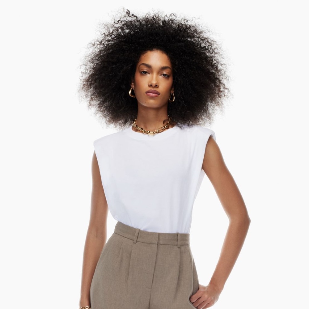 Aritzia - Babaton Shoulder Pad Tank 100% Cotton